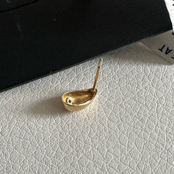 14K Gold Mini Teardrop Earrings - Picture 9 of 11